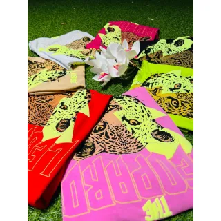 Baby Look Feminina Leopardo Confortável - Blusa T-Shirt Viscolycra - Único