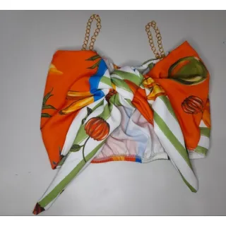 Blusa Cropped com corrente - Promoção diversas cores - Rose cetim1