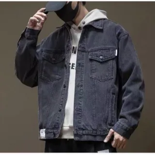 Masculina Jaqueta Jeans - JEANS ESCURO