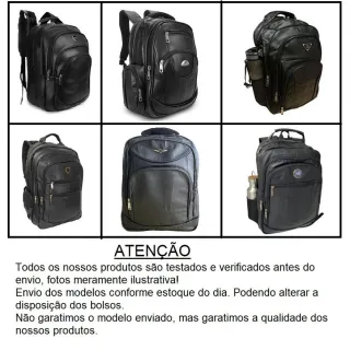 Mochila Grande Reforçada de Couro Preta - Feminina Masculina - Couro Azul