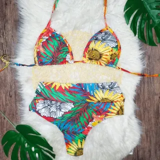 Plus Size GG Biquini Cortininha semi fio (46 ao 50) - Estampa 2