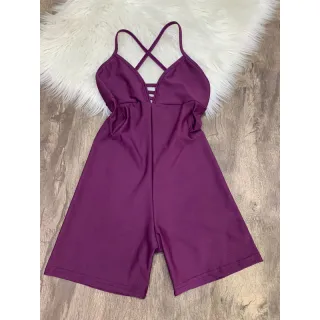 Alcinha Macaquinho Fitness - Costa Nua - ANIMAL PRINT LILÁS