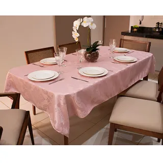 Toalha Retangular Jacquard 6 Lugares - Várias Cores - Vermelho