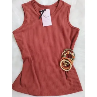 Malha Canelada Blusa Regata - Lilás