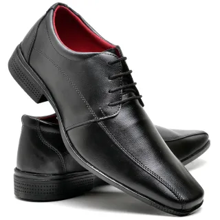 Cadarço Preto Fosco Sapato Social Masculino com Detalhe no Bico - 804 PRETO