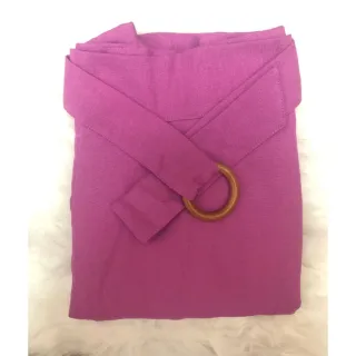 Bolsos Longuete Saia Linho Tecido em com - Vermelho