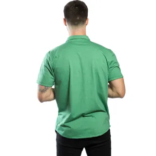 Moda Praia Verão Camisa Masculina Botão Slim Malha Ecológica - Militar