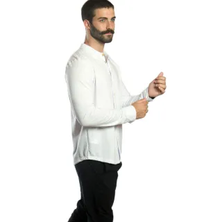 Camisa Malha Sustentável Manga Longa Homem Moderno - Verde