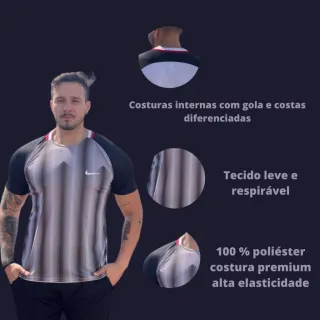 Camiseta Dry Fit Masculina Confortável e Leve para Corrida, Academia e Lazer - Vermelho