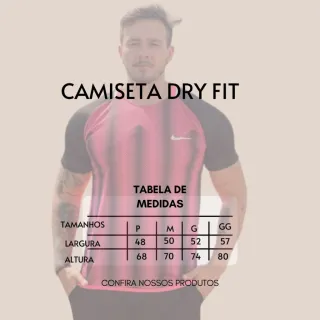 Camiseta Dry Fit Masculina Confortável e Leve para Corrida, Academia e Lazer - Vermelho