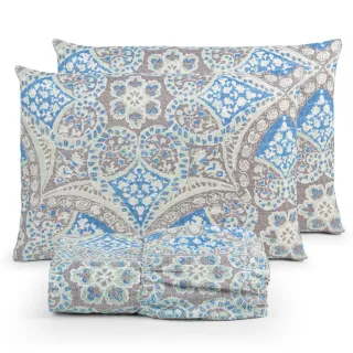 Lençol Queen Box Casal - 3 Peças Aveludadas 200 Fios Micropercal - Naturale Dourado