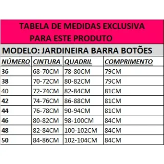 Jardineira Evangélica Jeans Barra Botão 7PALLAS - Azul Escuro