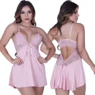 Lingerie Sensual Feminina - Camisola com Calcinha Renda Regulável - Frozen