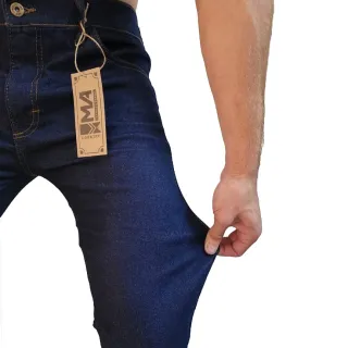 Calça Masculina Country Tradicional Reforçada com Elastano - Corte Reto - AZUL BLACK