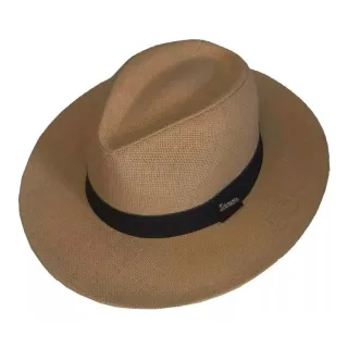 Chapéu Vintage Palha Shantung Faixa Preta - Alta Qualidade - Palha | Faixa Preta