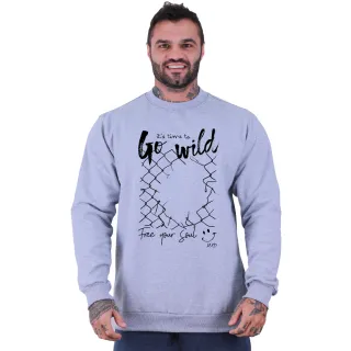 Blusa Moletom Masculina Basic MXD Conceito - Sem Touca - Estampa Caveira Bosque - Ideal para os amantes de academia e fitness - Workout