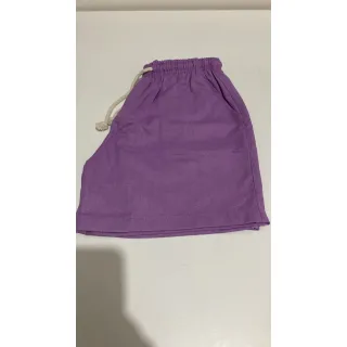 Bermuda de linho preto e branco para homens - Preto