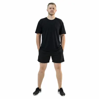 Bermuda Tactel Elastano Preta Masculina Academia - TMMY EMBORRACHADO