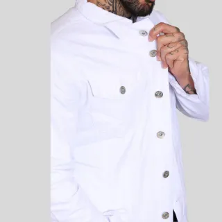 Jaqueta Branca Sarja Masculina - GG