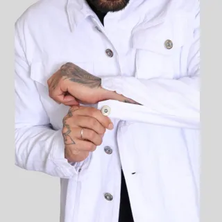 Jaqueta Branca Sarja Masculina - GG