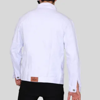 Jaqueta Branca Sarja Masculina - GG