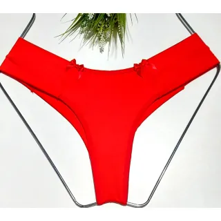 Romantic Tanga Paola - Lingerie, Fio Duplo, Calcinha - Vermelha