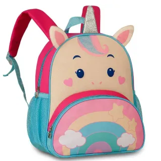 Pequena mochila infantil para passeio ou creche, pet menino menina - Zebra