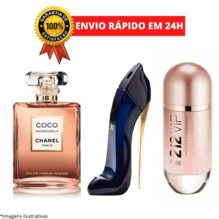 Envio Imediato - Kit 3 Perfumes Importados Femininos de Alta Qualidade - 100ml - Único
