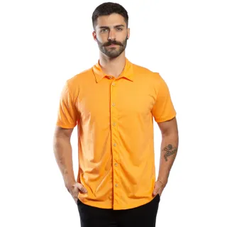 Ecológica Estonada Premium Masculina Camisa Slim Malha - Laranja