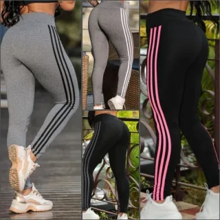 Calça Fitness Top Cropped com Bojo Conjunto - Não Fica Transparente - Conjunto preto com rosa