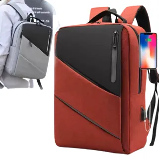 Mochila Impermeável Unissex para Viagem Trabalhar Notebook 15.6 com USB - Cinza
