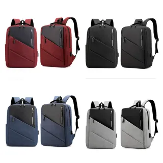 Mochila Impermeável Unissex para Viagem Trabalhar Notebook 15.6 com USB - Cinza
