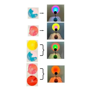 Projetor LED Luminária Por Do Sol Luz Noturna Sunset SOL - Único