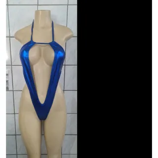 SHMODAS - Maiô Metalizado Micro Ibiza - Vermelho