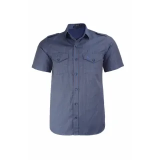 Camisa Manga Curta Amil Masculina, Tecido Misto, Vista Militar com 2 Bolsos - Raryel - Cor 6