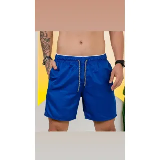 Bermuda Plus Size Tactel Surf Mauricinho - Cores Lisas, Sem Marcas - Preto