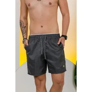 Bermuda Plus Size Tactel Surf Mauricinho - Cores Lisas, Sem Marcas - Preto