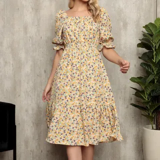 Vestido Feminino Estampado Crepinho Florzinha Ombro à Ombro Elastec - Poa lilas 2cm