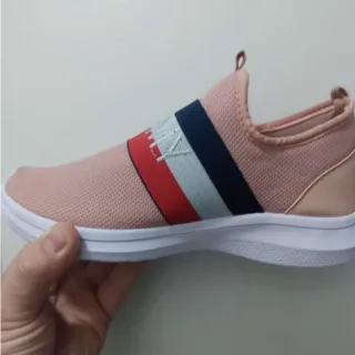 Lançamento: Tênis Sapatilha Meia com Elástico - Conforto e Leveza - Preto Pink