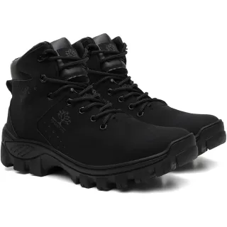 Promoção Bota Adventure Masculina em Couro Coturno Botinha Reforçada