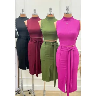 Oferta Conjunto Casual Nady, Elegância Evangélica - Pink