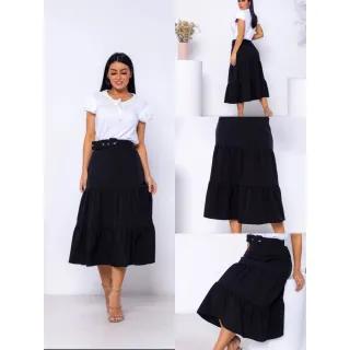 Nova Coleção Saia Três Marias Com Cinto - Preços Baixos - Fúcsia