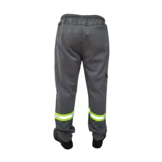 Calça Profissional Brim Cargo com Faixa Refletiva - Azul-marinho
