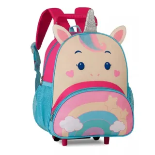 ENVIO IMEDIATO Mochila Infantil de Rodinhas Animais Clio Pets - JOANINHA