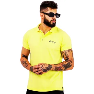 Polo Piquet Premium Masculina Griff Aaziz Original - Vermelho