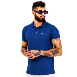 Polo Piquet Premium Masculina Griff Aaziz Original - Vermelho