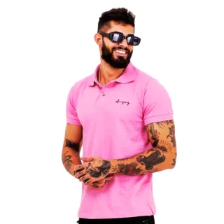 Polo Piquet Premium Masculina Griff Aaziz Original - Vermelho