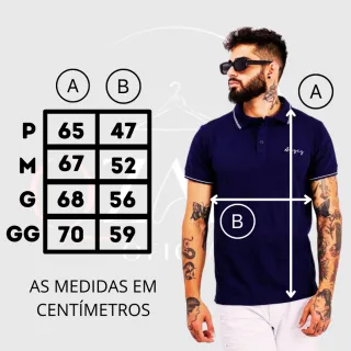 Polo Piquet Premium Masculina Griff Aaziz Original - Vermelho