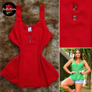 Blusa feminina de viscose estampada com alça grossa - Modelo Verão 2 - Rosa (Estampada)