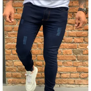 Calça Masculina Slim Fit Jeans Premium, Estica Bem Com Lycra Elastano - 36